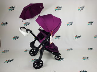Новинка Новая детская коляска Dsland v8 модель 2в1 люлька прогулка фиолетовая аналог stokke foto 2