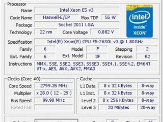 Intel Xeon E5-2630L V3 LGA2011-v3 foto 2