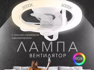 Lustră ventilator led  cu telecomandă  foto 1