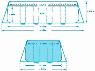 Intex Piscină Prism Frame Rectangular 400x200x100cm, 6836L, cadru metalic foto 4