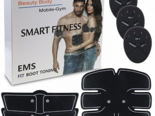 Set Six Pack aparat electrostimulare EMS 3 piese abdomen,maini,picioare foto 2