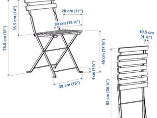 IKEA !!! Set Masă +2 scaune pliante pentru Terasă, Balcon, Grădină..În Stoc, La comandă și altele foto 5