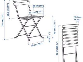 IKEA !!! In stoc Set Masă+2 scaune pliante pentru Terasă, Balcon, Grădină.La comandă și alte Produse foto 5