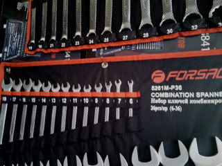 Набор ключей Forsage комбинированных 26 пр. на полотне.6 - 36 мм. foto 3