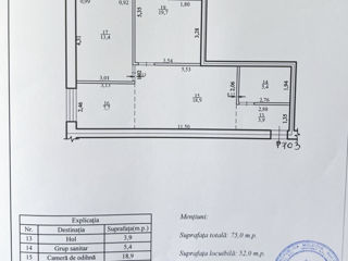 Apartament cu 2 camere, 75 m², Durlești, Chișinău foto 6