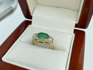 inel exclusiv Emerald ,diamante , эксклюзивное кольцо, изумруд, бриллианты foto 2