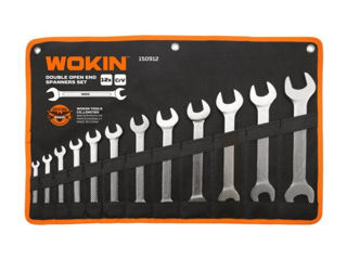 Set de 12 chei duble cu cap deschis Cr-V Wokin 6-32 mm (Industrial)