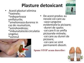 Plasturi pentru detoxifiere talpilor 