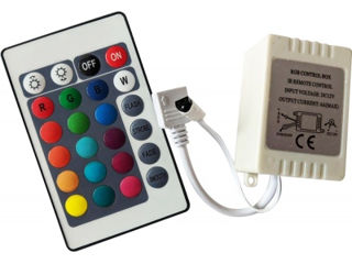 Controler pentru bandă LED IR RGB 6A cu telecomandă