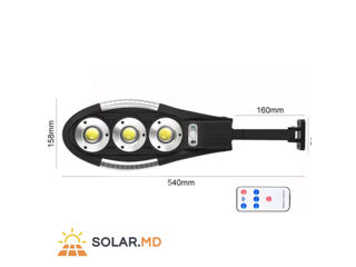 Lampă solară stradală 38 cm cu senzor de mișcare 3 LED COB foto 4