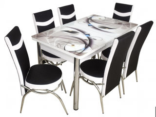 Set de bucatarie. Pretul include masa si scaune. Mai multe modele si culori pe site. foto 5