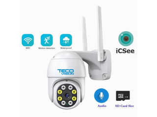 Teco Vision 5 Megapixeli 360 Audio + Microfon 128Gb Wifi Ptz Dome Camera foto 3