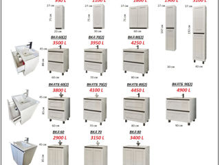 Мебель в ванную МДФ глянец/мат.Фабрика. Mobilier baie MDF lucios/mat (high gloss).De la producator. foto 2