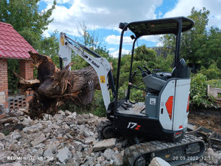 Mini excavator+mini încărcător