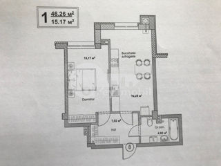Apartament cu 1 cameră, 47 m², Botanica, Chișinău foto 11