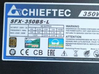 Bloc de alimentare sfx chieftec 350 watt nou foto 2