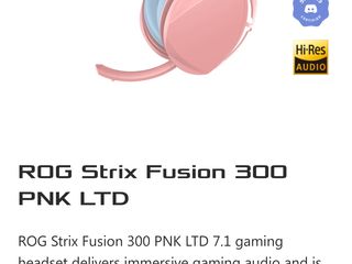 игровые наушники ROG Strix Fusion 300 PNK LTD foto 6