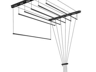 Сушилка для белья потолочная черная 6x150 cm Sepio 8370