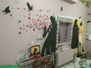 Художник /pictor /художественная роспись стен в интерьере /grafiti/ picturi pe pereti foto 2
