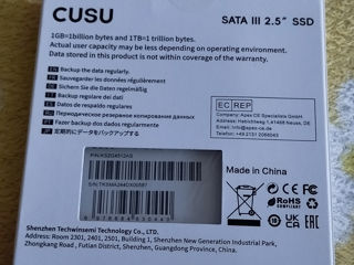 Продаю SSD CUSU C300 2,5. 512 ГБ. Новый foto 4