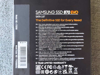 SSD 250GB Samsung 850 EVO б/у, 250GB Samsung 870 EVO, 500GB Samsung 970 EVO Plus NVME M2 foto 6