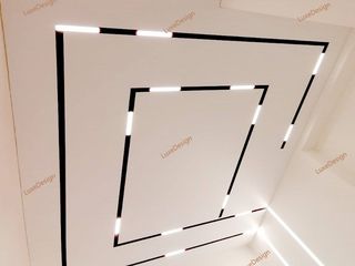 Натяжные потолки luxedesign tavane extensibile/ парящие потолки, световые линии на потолке
