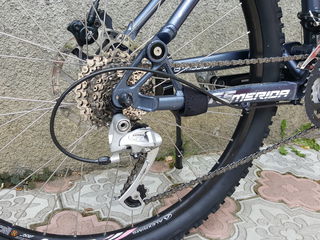 Vind bicicleta  Merida foarte buna amortizatoarele amindoua pe aer totul este shimano deor foto 7