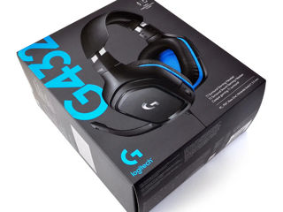 Наушники Logitech G432 Black/Blue foto 1