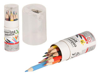 Set Creioane Colorate 12Buc, Ascutitoare