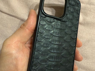 Husa piele naturala iphone 13 pro foto 0