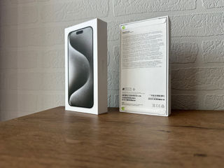 Apple iPhone 15 Pro Max, Black/White Titanium, 512GB Sigilat! New! Cu acte în regulă !
