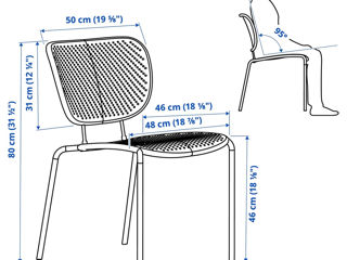 Set mobilă de grădină masă cu 2 scaune IKEA foto 5