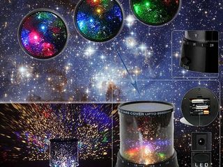 Светильник, Ночник, Лампочка разноцветная, Звездное небо, Портативный USB фонарик, Цветомузыка диско foto 3