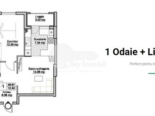 Complex nou, 1 cameră + living, versiune albă, Ghidighici 26490 € foto 2