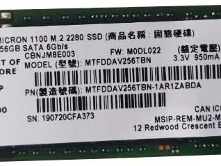 SSD M2 Sata 256GB Micron