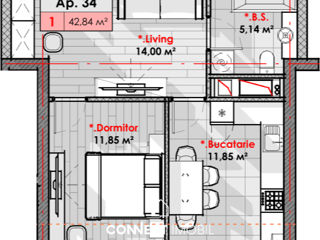 Apartament cu 1 cameră, 52 m², Râșcani, Chișinău foto 5