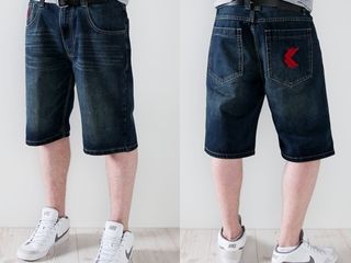 Шорты из Америки оригинальные Karl Kani Gothic Bermuda Shorts Super Blue foto 1