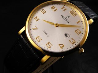Швеицарские мужские позолоченные часы Festina новые в упаковке на гарантии foto 3