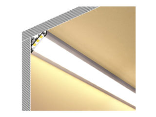 Profil din aluminiu de colt CORNER 27 pentru banda LED - anodizat 2 metri - set complet Profilul LED foto 1