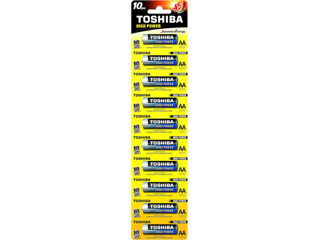 BATERIE ALCALINĂ TOSHIBA DE MARE PUTERE TIP AA SET DE 10 BUC. Baterii alcaline de mare putere Toshib foto 1