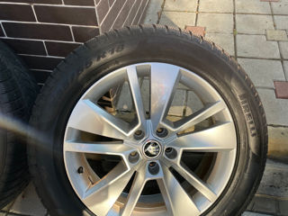 Jante +cauciucuri de iarna r18 , 235/55 pirelli skoda kodiaq 2018 Разболтовка 5/112 foto 4