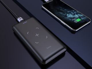 Hoco J50 Surf wireless power bank(10000mAh) [Black] +Incarcare Fara Fir + беспроводная зарядка foto 6