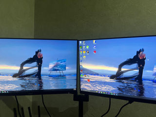 2 monitoare AOC 165 HZ + suport