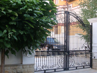 Porți, garduri , copertine,balustrade,  gratii, uși metalice și alte confecții din fier forjat.