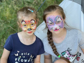 Pictez copii la diferite evenimente. Бодиарт на лице. Аквагрим. Face painting. Desene pe față. foto 7