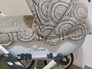 Вездеход! Шикарная колясочка Anmar Ellina Alu 2 в 1 весь материал шитьё! foto 10