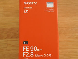 Sony FE 90mm f/2.8 Macro G OSS. NOU! Sigilat!