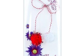 Martisor Мэрцишор артикул v29 handmade два подснежника полосатая верёвкя