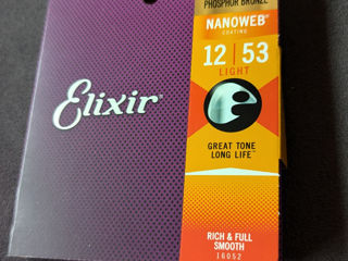 Elixir acoustic guitar strings foto 1