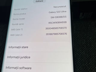 S22 Ultra 12/256GB nou! foto 3